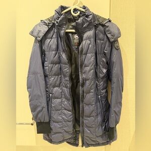 Canada Goose Women's Ellison Black Label Down Coat (color Navy)